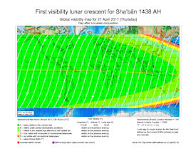 Visibility Map for Shaban 1438 AH (c)