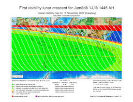 Visibility Map for Jumada Al-Ula 1445 AH (b)