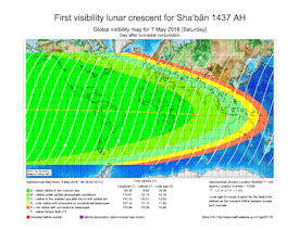 Visibility Map for Shaban 1437 AH (b)